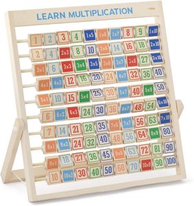 חשבוניה מעץ ללימוד לוח הכפל עד 100 