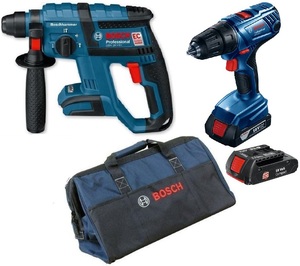סט 18V מקצועי פטישון+מברגה סוללות 2.0AH