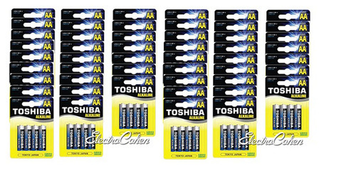 מארז  200 סוללות AA Toshiba Alkaline תוצרת יפן