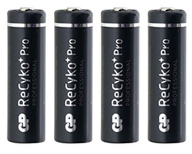 4 סוללות נטענות GP AA ReCyKo 2100mAh