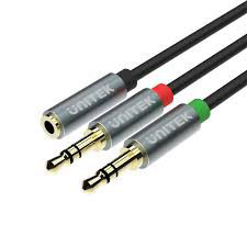 כבל מפצל אודיו 3.5MM AUX Audio Cable - Female to 2xMale Y-C957ABK       