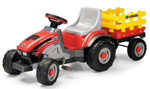 מיני טרקטור עם עגלה טוני טיגר Tony Tigre מונע ע"י פדלים לגיל שנתיים עד חמש