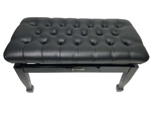 כסא פסנתר XL דגם פרימיום מתכוונן בצבע שחור מבריק PB-30 מבית Legrand