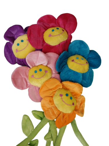 smiling fabric flower