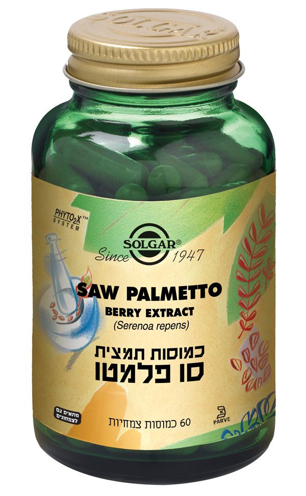 תמצית סו פלמטו תקנית 60 כמוסות סולגאר | Sereno repens