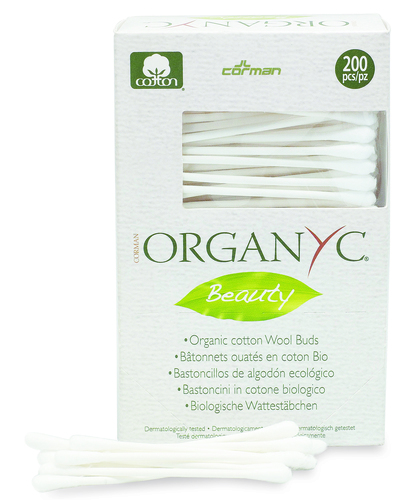 צימרוני אזניים מכותנה אורגנית  200 יח'  Organ(y)c   