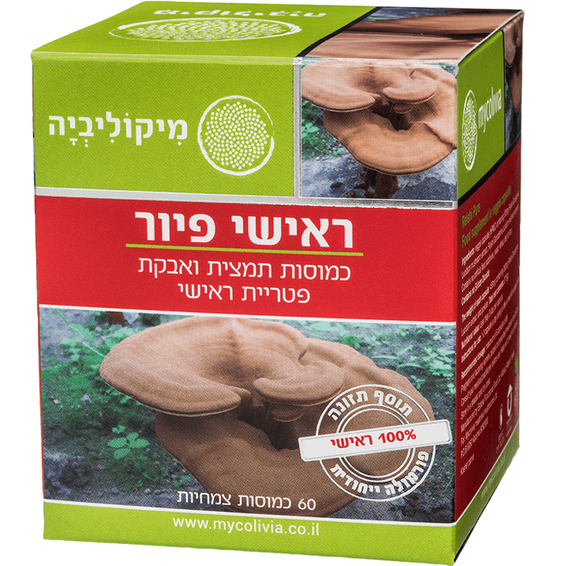 REISHI PURE |  ראישי פיור 60 קפסולות צמחיות מיקוליביה