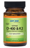 ויטמין D400 פלוס K2 סופהרב 60 כמוסות