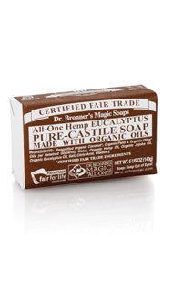 סבון מוצק אמיתי אקליפטוס, 140 גרם, Dr. Bronner's