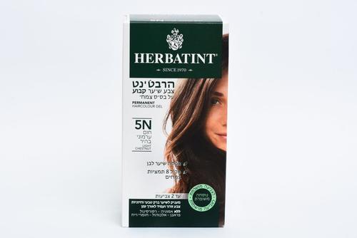 הרבטינט צבע שיער על בסיס צמחי, 5N ערמוני בהיר, HERBATINT