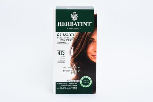 הרבטינט צבע שיער על בסיס צמחי, 4D ערמוני (חום) מוזהב, HERBATINT