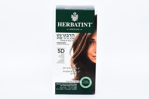 הרבטינט צבע שיער על בסיס צמחי, 5D ערמוני מוזהב בהיר, HERBATINT