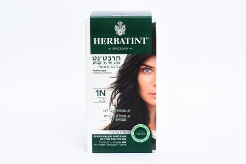 הרבטינט צבע שיער על בסיס צמחי, 1N שחור, HERBATINT