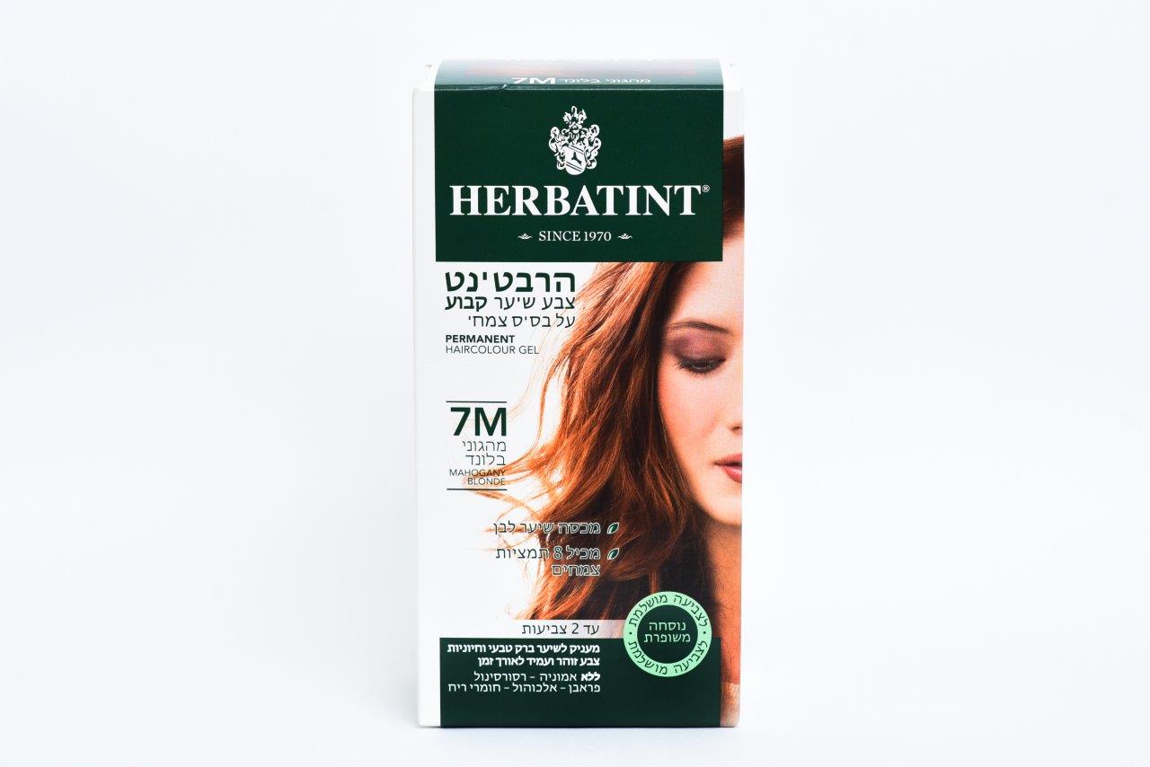 הרבטינט צבע שיער על בסיס צמחי, 7M מהגוני בלונד, HERBATINT