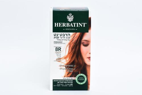 הרבטינט צבע שיער על בסיס צמחי, 8R נחושת בלונד בהיר, HERBATINT