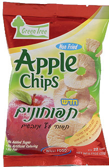 חטיף טבעי מתפוחי עץ מיובשים, 22 גר', Green Tree