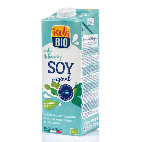 משקה סויה אורגני 1 ל' Isola Bio- איסוף בלבד
