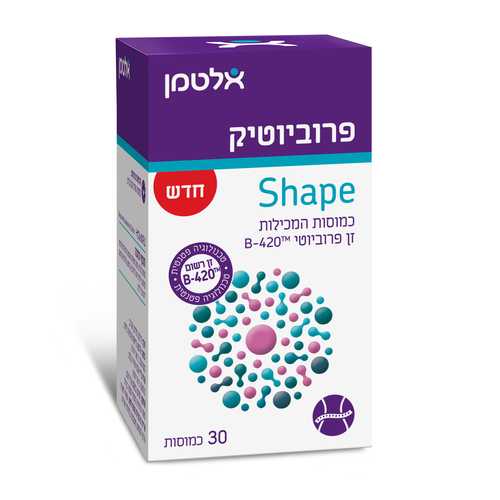 פרוביוטיק Shape טכנולוגיה פטנטית,  30 כמוסות אלטמן