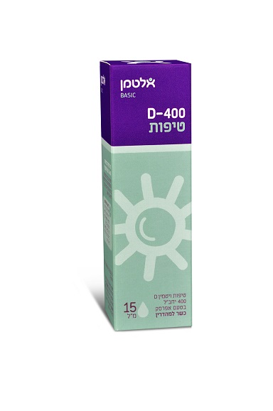 ויטמין D-400 בנוזל מארז זוגי 2X15 מ"ל אלטמן