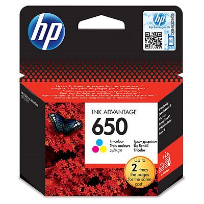 ראש דיו צבעוני HP 650 CZ102AE מקורי