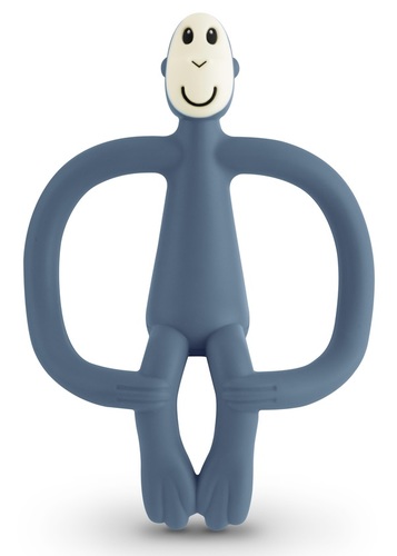 נשכן קופיף עם מברשת שיניים הראשונה מסיליקון רפואי - כחול חיל אוויר