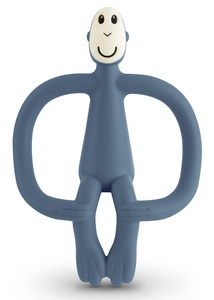 נשכן קופיף עם מברשת שיניים הראשונה מסיליקון רפואי - כחול חיל אוויר