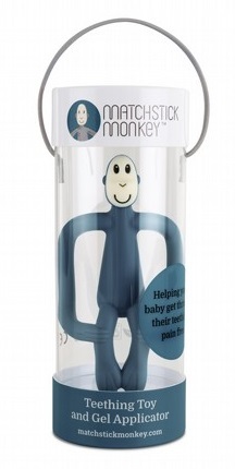 נשכן קופיף עם מברשת שיניים הראשונה מסיליקון רפואי - כחול חיל אוויר