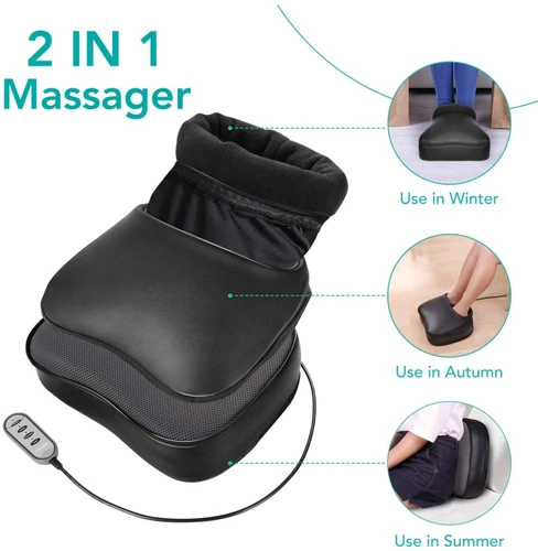 מכשיר עיסוי שיאצו משולבת לרגליים + לגב Shiatsu Foot Massager & Back