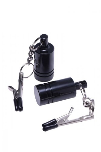 מצבטים לפטמות עם משקולות XR Brands - Burden Cylinder Nipple Weight Clamps