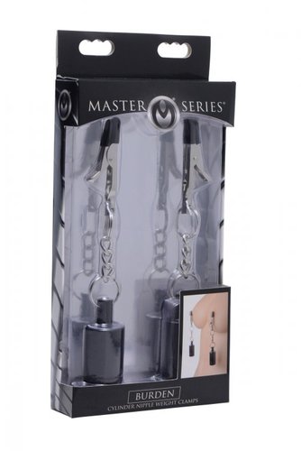 מצבטים לפטמות עם משקולות XR Brands - Burden Cylinder Nipple Weight Clamps