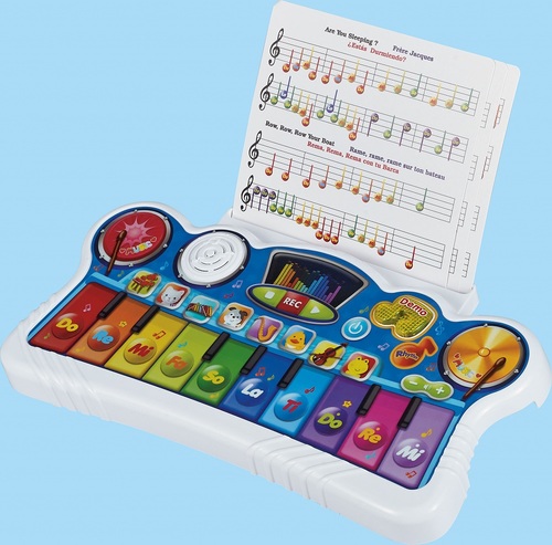 הפסנתר הראשון שלי עם אורות והקלטה