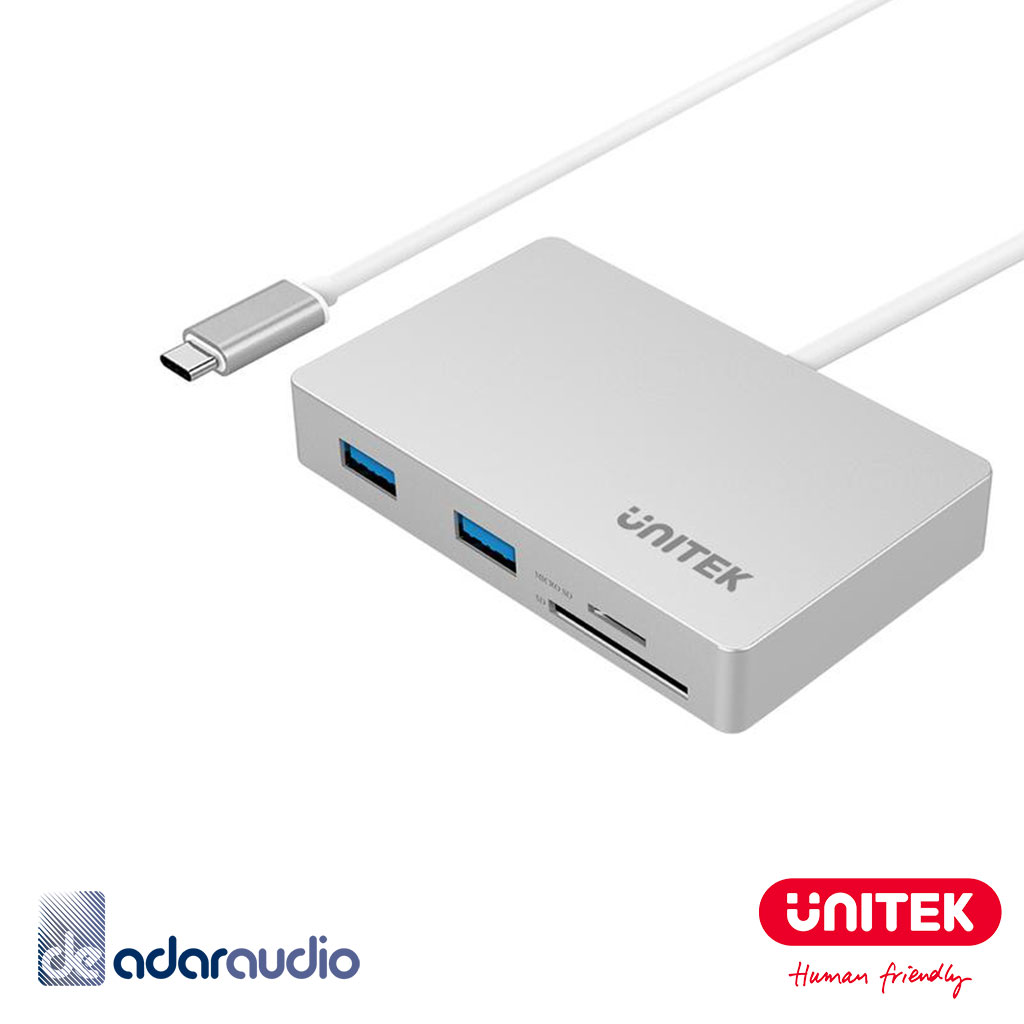 תחנת עגינה/מפצל Unitek USB3.0 + חריצי SD וכניסת PD