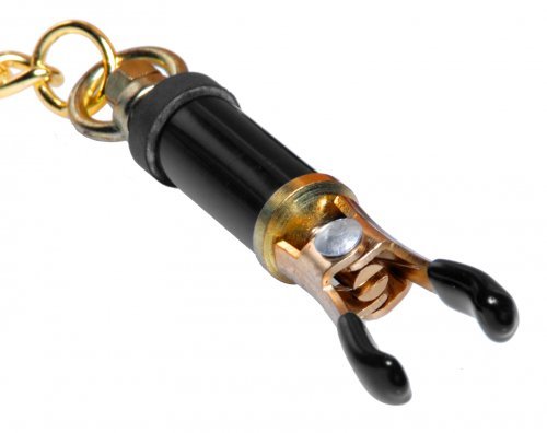 מצבטי פטמות מוזהבים עם שרשרת מתכת XR BRANDS - Deluxe Adjustable Nipple Clamps