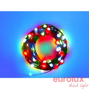 חבל ננו לדים 100 לדים 10 מטר צבעוני RGB 12V מוגן מים יורולוקס 

