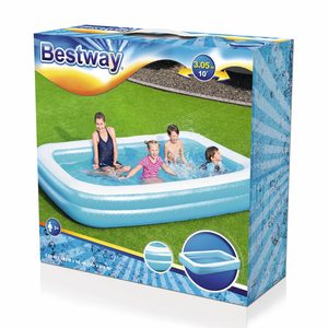 בריכה מתנפחת BestWay מלבנית 305/183/46 ס"מ- כחול לבן
