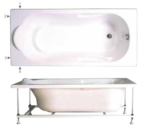 אמבטיה יוקרתית 160/75 ס"מ דגם MTI90