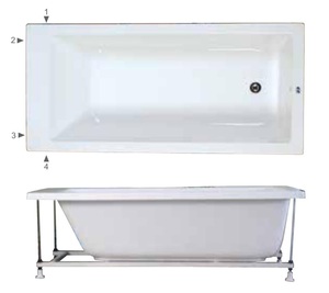 אמבטיה יוקרתית 170/80 ס"מ דגם MTI80