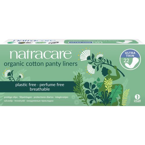 מגן תחתון דק במיוחד 22 יחידות נטרהקייר Cotton Panty Liners Extra Thin 22ea Natracare