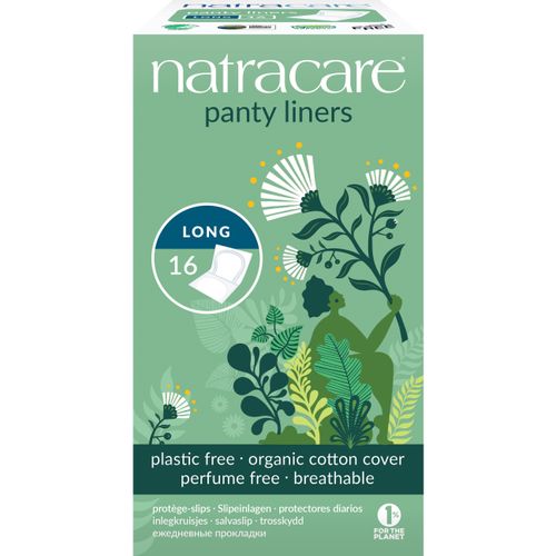 מגן תחתון ארוך 16 יחידות נטראקר Panty Liners Long 16ea Natracare