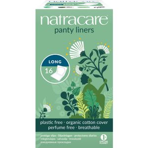 מגן תחתון ארוך 16 יחידות נטראקר Panty Liners Long 16ea Natracare