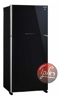 מקרר 2 דלתות מקפיא עליון זכוכית שחורה 558 ליטר Sharp SJ-4435-BK