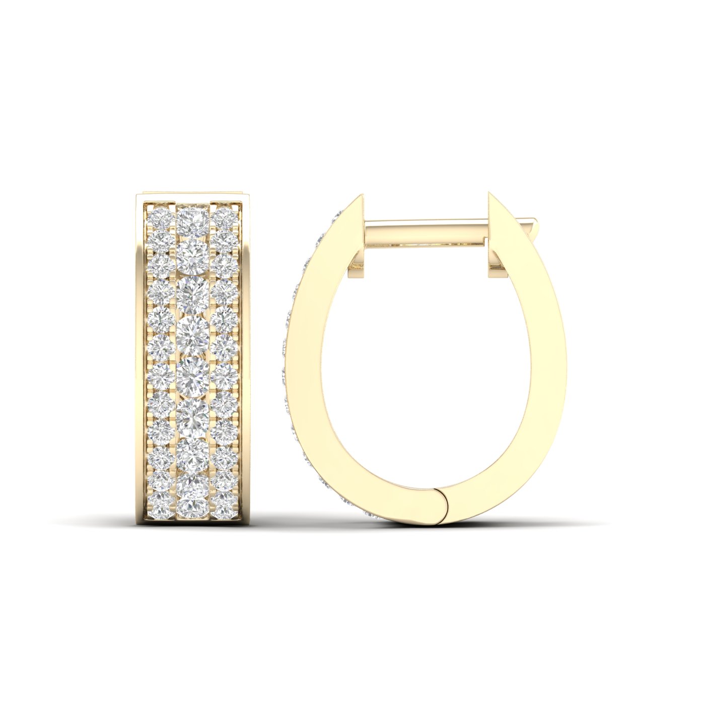 עגילי יהלומים יוקרתיים 0.75ct זהב 14K