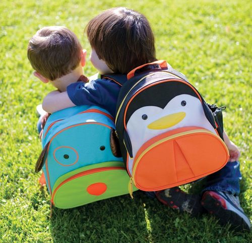 תיק גן מעוצב לילדים עם רצועות גב וידית נשיאה - פינגווין