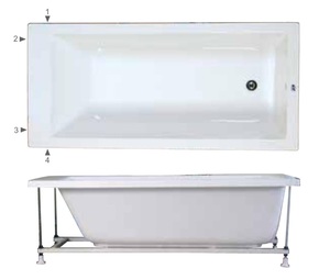 אמבטיה יוקרתית 180/80 ס"מ דגם MTI64