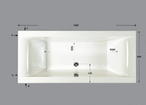 אמבטיה יוקרתית 180/80 ס"מ דגם MTI18