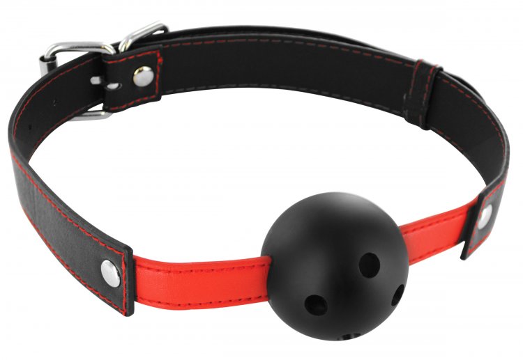 מחסום פה גאג בול נושם מקצועי XR-Brands - Subdue Me Breathable Ball Gag