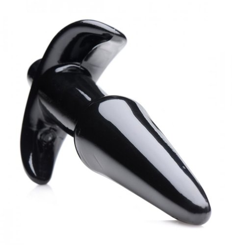 פלאג אנאלי רוטט צבע שחור XR Brands - Smooth Vibrating Anal Plug - Black