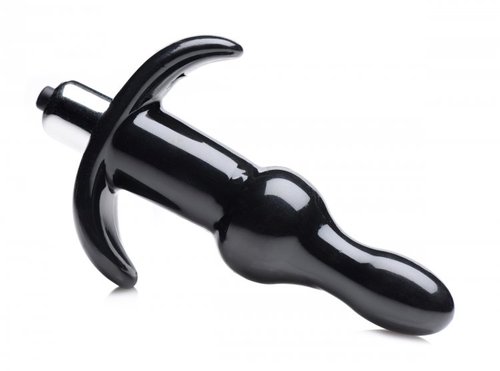 פלאג אנאלי רוטט צבע שחור XR Brands - Bumpy Vibrating Anal Plug - Black