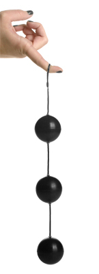 שרשרת חרוזים אנאליים ענקיים מסיליקון XR Brands - XXL Triple Silicone Beads 