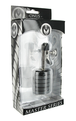 מצבט לפטמות עם משקולות ממוגנטות XR Brands - Onus Nipple Clip W/Magnet Weights